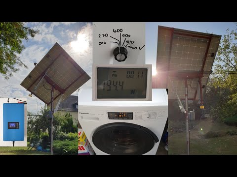 Autarkie erhöhen PV Solar Strom mit Waschmaschine verbrauchen. Stromzähler bleibt per Dimmer stehen.